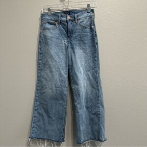 J.Crew size 24P Classic Blue Denim Jeans,wide leg crop